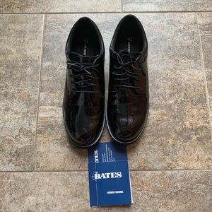 Bates Men's High Gloss Lace Up Shoes Size 13